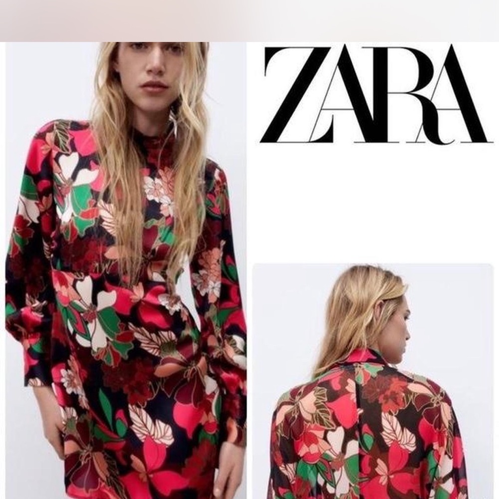 Zara Multicolor Floral Dress